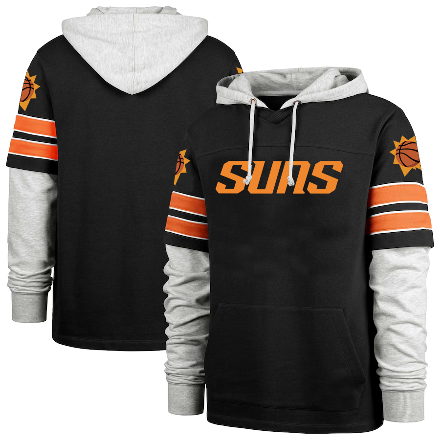 Men Phoenix Suns black 2024 NBA hoodie->phoenix suns->NBA Jersey